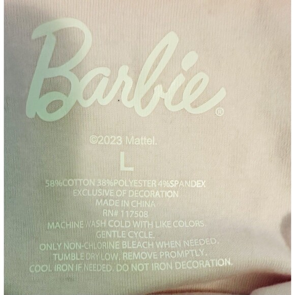 Mattel Barbie™Graphic Crop Top Pink Tank Top Shirt Women's LARGE NWT - Picture 5 of 8